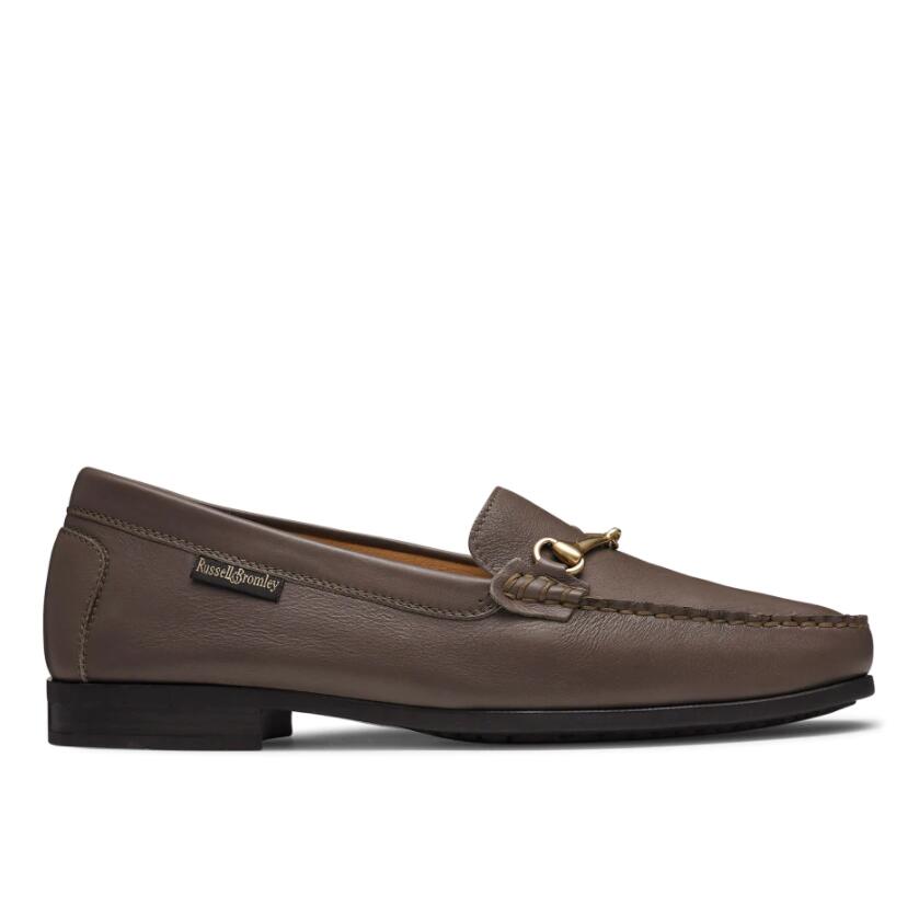 Russell And Bromley POSHMOC Snaffle Trim Loafer Colour:Brown