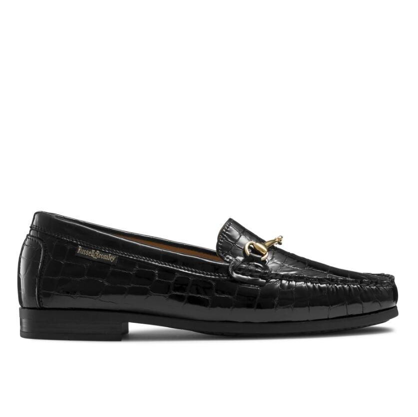 Russell And Bromley POSHMOC Snaffle Trim Loafer Colour:Black